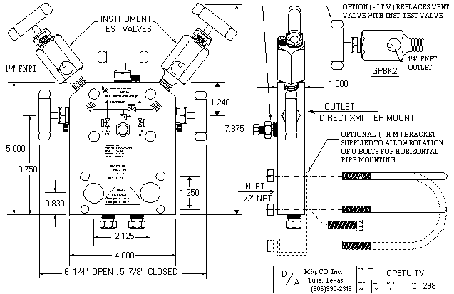 GP5TUITV Outline Drawing